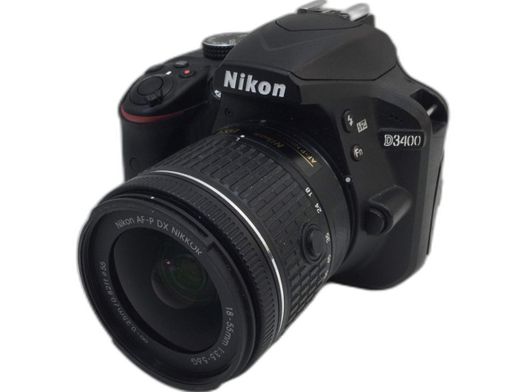 camara digital reflex nikon d3400+18-55mm f/3.5-5.6g af-p dx zoom-nikkor