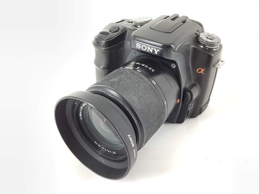 camara digital reflex sony alpha dslr  a100+dt 18-70mm 1:3.5-5.6