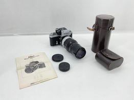 camara vintage nikon f + 200 mms 1-4