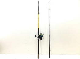 caña de pescar enchufable wtf never crack + carrete peen wrath 8000