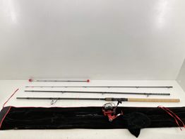 caña de pescar telescopica feeder carrete fz 6000 + caña feeder hh390