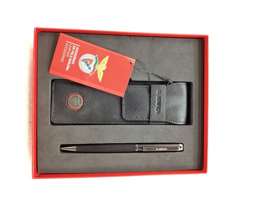 caneta sem marca conjunto porta-canetas e caneta benfica