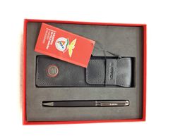 caneta sem marca conjunto porta-canetas e caneta benfica