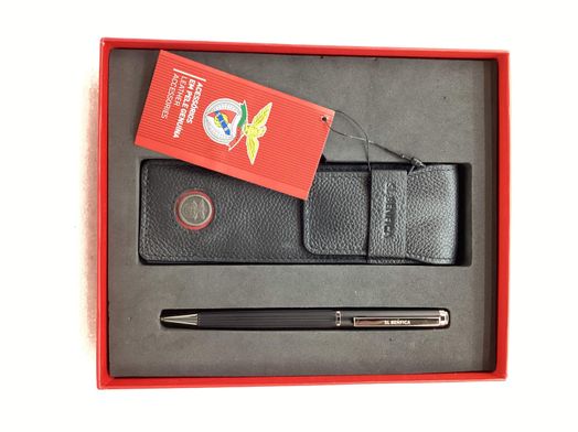 caneta sem marca conjunto porta-canetas e caneta benfica