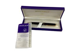 boligrafo waterman hemisphere black and gold pen