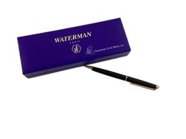caneta waterman hemisphere black and gold pen