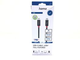 cargador hama usb-c cable usb4, 2m