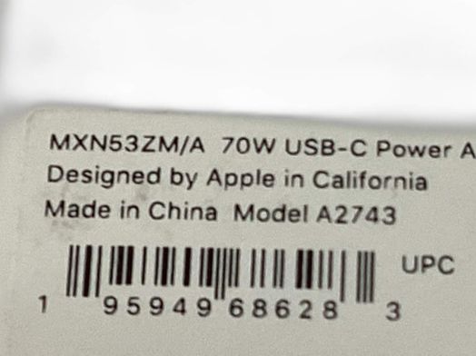 cargador apple a2743