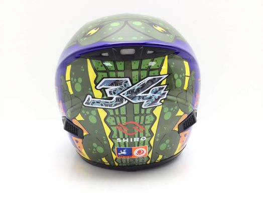 casco integral shiro sh829 verde blanco