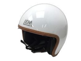 casco jet lem sport textil blanco