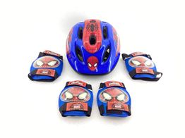 casco stamp marvel spider-man set protecci&oacute;n infantil