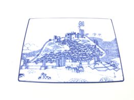 cerâmica gama alta vista alegre placa livro das fortalezas