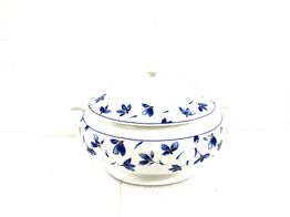 ceramica alta gama vista alegre terrina flores azul