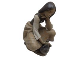 Ceramica Alta Gama Lladro Mujer Con Cantaro