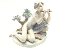 ceramica alta gama lladro pastor con flauta