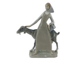 ceramica alta gama lladro pastora con cantaro