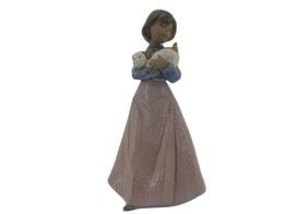 ceramica alta gama nao by lladro niña y perro