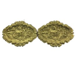 ceramica juego de 2 cenicero de bronce