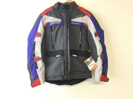chaqueta motorista seventy azul negra