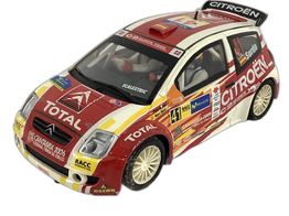 coche slot scalextric citroen c2 jwrc blanco y negro
