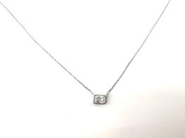 colar prata 925mm com pedra con circonita 19 5cm 