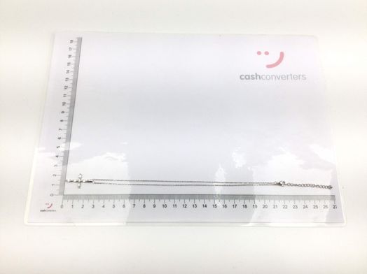 colar prata 925mm com pedra con circonita 19 5cm 