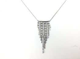 colar prata 925mm com pedra con circonita 22cm 