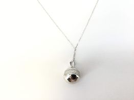 colar prata 925mm com pedra con circonita 19 5cm 