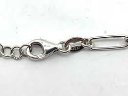 colar prata 925mm com pedra con perla 22cm 