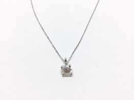 colar ouro 18k con diamante de laboratorio 23cm 