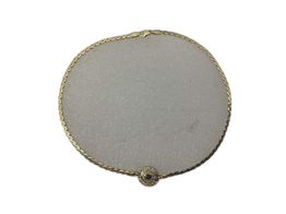 colar ouro 19k com pedra 21cm 