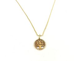 colar ouro 19k com pedra 23cm 
