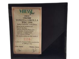 colecionismo desportivo vitesse group toyota corolla wrc 1998