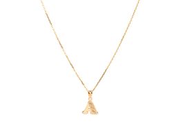colgante oro 9k con circonita 