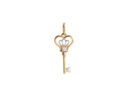 colgante oro 18k con circonita 