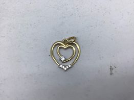 pendente ouro 18k com pedra con circonita 