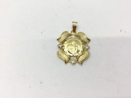 colgante oro 18k con circonita 