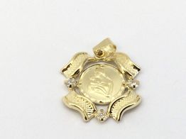 colgante oro 18k con circonita 