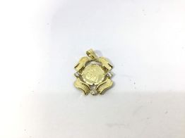 colgante oro 18k con circonita 