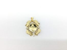 colgante oro 18k con circonita 
