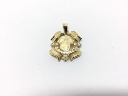 colgante oro 18k con circonita 