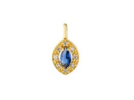pendente ouro 18k com pedra con circonita 