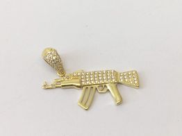 colgante oro 18k con circonita 