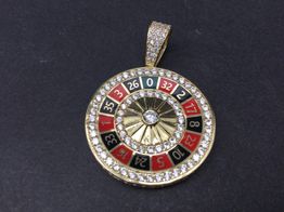 colgante oro 18k con circonita 
