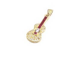 colgante oro 18k con circonita 