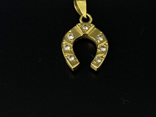 colgante oro 18k con circonita 