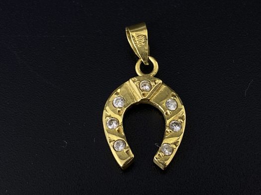 colgante oro 18k con circonita 