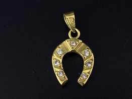 colgante oro 18k con circonita 