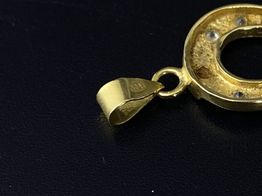 colgante oro 18k con circonita 