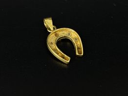 colgante oro 18k con circonita 